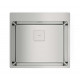TEKA Fregadero  sobre encimera  FORLINEA RS15 50.40 1Ø 3œ SQ C/REB SF. 115000018, Una cubeta, Inoxidable, acabado acero, 60 c